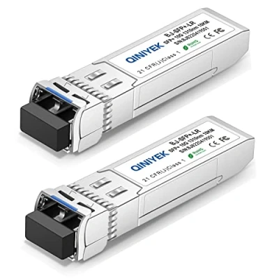 Abbildung von [2 Stück] QINIYEK 10GBase LR SFP+ Transceiver, 10G Singlemode LC Modul für Cisco SFP LR, Ubiquiti UF SM 10G, Meraki MA 10GB Mikrotik, , Supermicro, Netgear(SMF,1310nm,10km,DDM )