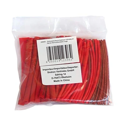 Abbildung von Schrumpfschlauch 100mm Sortiment 100 tlg 1,5mm 13mm platzsparende Tüte ROT