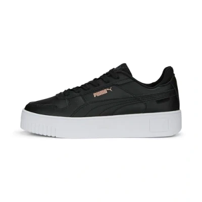 Abbildung von Puma Carina Street Sneakers Damen Schuhe Mit Plain Black/Black/Rose Gold Größe: 37