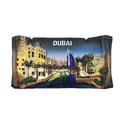 Abbildung von Dubai 3D Kühlschrankmagnet Touristische Souvenirs Harz Magnetische Aufkleber Home &amp; Kitchen Dekoration aus China