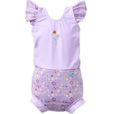 Abbildung von Splash About Baby Girls Happy Costume and Toddler Swim Nappy, Lilac Spring, 0 4 Monate