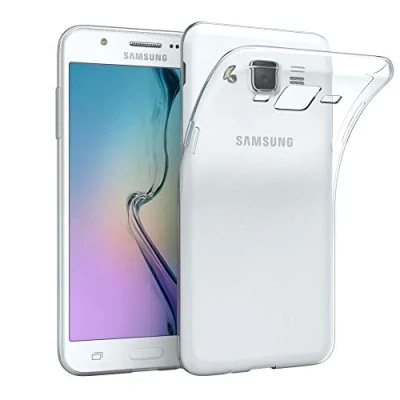 Abbildung von EAZY CASE Hülle kompatibel mit Samsung Galaxy J5 (2015) Schutzhülle Silikon, Ultra dünn, Slimcover, Handyhülle, Silikonhülle, Backcover, Durchsichtig, Klar Transparent
