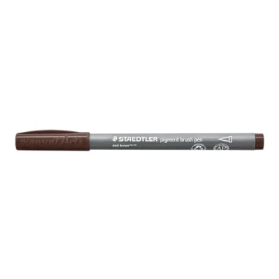 Abbildung von STAEDTLER brush pen pigment Arts, hell kaltgrau, pigmentierte Premium Zeichentusche, Pinselspitze für variable Linienbreite, wasserfest, schnelltrocknend, 10 pens im Kartonetui, 371 78