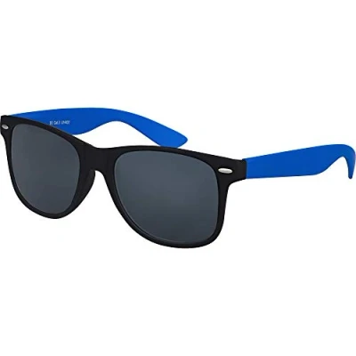 Abbildung von Balinco Sonnenbrille UV400 CAT 3 CE Rubber mit Federscharnier für Damen &amp; Herren (blau/schwarz smoke)