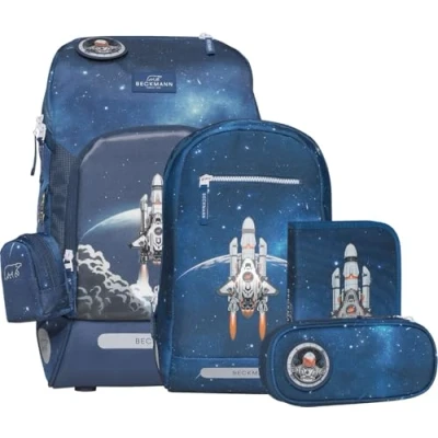 Abbildung von Beckmann of Norway Active AIR FLX Set Space Mission Schulranzen für Kinder, Größe: One Size, Blue