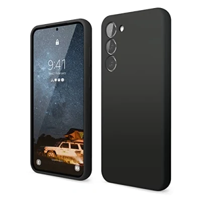 Abbildung von elago Flüssiges Silikon Hülle Kompatibel mit Samsung Galaxy S23 Plus Case Cover, Premium Silikon, Ganzkörperschutz 4 Schichten Stoßfeste Handyhülle, Kratzfestes weiches Mikrofaserfutter (Schwarz)