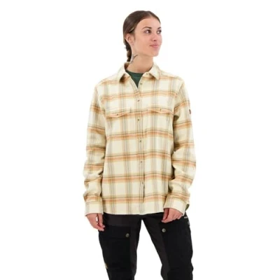 Abbildung von Fjällräven Övik Heavy Flannel Shirt W Damen (Beige XL ) Blusen