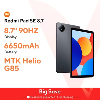 Abbildung von Xiaomi Redmi Pad SE Tablet 8,7 Zoll WiFi 4 GB + 128 Auflösung 1200 x 2000, Display 90 Hz, Akku 8000 mAh, 10 W Fast Charging Grey