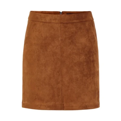 Abbildung von Vero Moda Donnadina Bleistiftrock, Damen, Größe: Large, Cognac