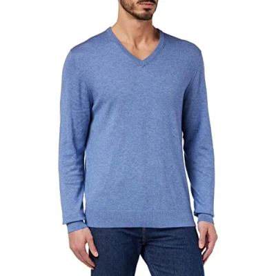 Abbildung von HACKETT LONDON Herren Cotton Cashmere V Pullover, Chambray, M