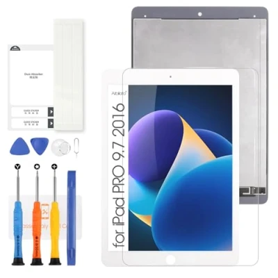 Abbildung von Arbilato LCD Bildschirm für iPad Pro 9.7 2016 Digitalisierer Touchscreen A1673 A1674 A1675 Display Panel komplett montiert Ersatz Kits (weiß)