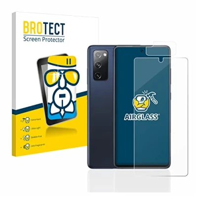 Abbildung von BROTECT Schutzglas für Samsung Galaxy S20 FE (Display+Kamera) Schutzfolie Panzer Folie Glas [Extrem Kratzfest 9H, Anti Fingerprint,