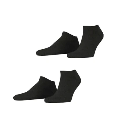 Abbildung von ESPRIT Herren Basic Uni 2 Pack M SN Baumwolle kurz einfarbig Paar Sneakersocken, Grau (Anthracite Melange 3080), 43 46 (2er Pack)