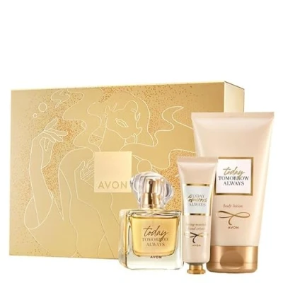 Abbildung von AVON Cosmetics Eau de Parfum TTA TODAY BOX Duft Körpercreme, Handcreme, Tomorrow Geschenkset, 3 tlg., Luxuriöse Handpflege, Noten Neroli, Schmetterlingsblüte, Seidenmoschus