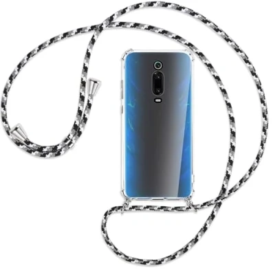 Abbildung von mtb more energy Handykette kompatibel mit Xiaomi Mi 9T / Pro (6.39&#039;&#039;) Camouflage weiß Smartphone Hülle zum Umhängen Anti Shock Full TPU Case