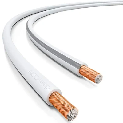 Abbildung von deleyCON 50m Lautsprecherkabel 2x 1,5mm² CCA 48x0,20mm Litze BauPVO Audio Kabel