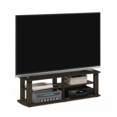 Abbildung von Furinno Nelly Entertainment Center TV Ständer, Dunkelbraun, 110 (B) x 34 (H) 33.3 (T) cm