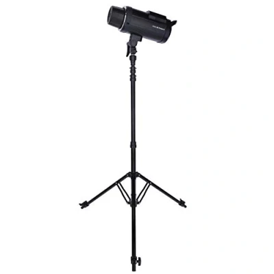 Abbildung von Rollei Profi Lampenstativ 200cm Aluminium für Studio Blitzgeräte Ideal den Einsatz im oder Outdoor 75cm bis 200 cm