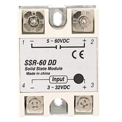Abbildung von Keenso SSR 60DD 3 32VDC bis 5 110VDC 60A Ausgangsstrom DC Halbleiterrelais Modul für den industriellen Automatisierungsprozess
