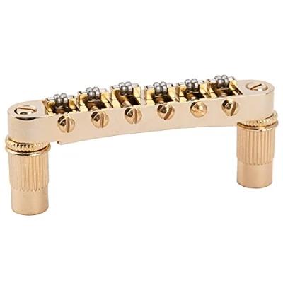 Abbildung von Musiclily Pro 52mm Roller Sattel Brücke Tune O Matic Steg für Les Paul SG Style E Gitarre, Gold