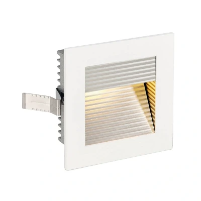 Abbildung von SLV LED Einbauleuchte Frame Curve Wand und Deckenleuchte zum Einbau Eckig, Weiß, 3000K Warmweiß Stilvolle Wandleuchte, Strahler Treppen Beleuchtung, Stufen Licht, Treppenlicht