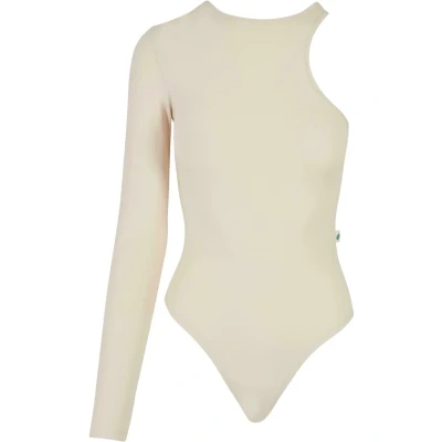 Abbildung von Urban Classics Organic Stretch Asymmetric BODY Langarmshirt, Damen, Größe: Large, Whitesand