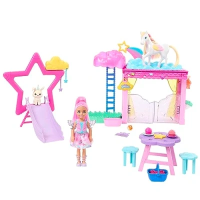 Abbildung von Barbie A Touch Of Magic Chelsea Puppenset mit Pegasus