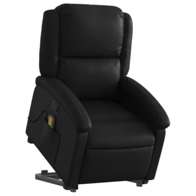 Abbildung von vidaXL Sessel Massagesessel mit Aufstehhilfe Schwarz Kunstleder (1 St)