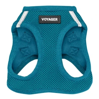 Abbildung von Voyager Step in Air Hundegeschirr by Best Pet Supplies All Weather Mesh Vest Harness für kleine und mittlere Hunde, Türkis, size S Brust 37 40 cm