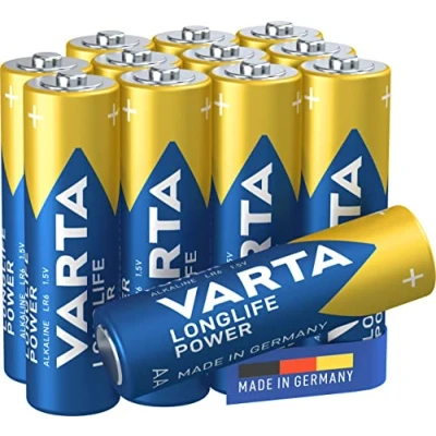 Abbildung von VARTA Batterien AA, 12 Stück, Longlife Power, Alkaline, 1,5V, für Spielzeug, Funkmäuse, Taschenlampen, Made in Germany