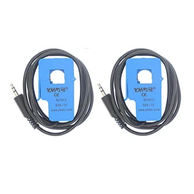 Abbildung von HUABAN 2PCS SCT013 050 50A 1V Nicht invasiver Split Core Stromwandlersensor