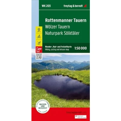 Abbildung von Rottenmanner Tauern, Wander , Rad und Freizeitkarte 1:50.000, freytag &amp; berndt, WK 203: Wölzer Tauern Naturpark Sölktäler, mit APP, wasserfest ... (freytag berndt Freizeitkarten)