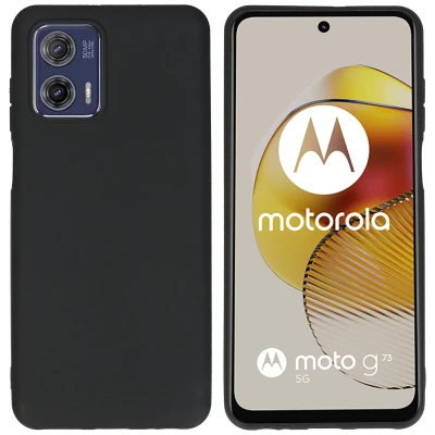 Abbildung von Motorola Moto G73 Hülle Silikon iMoshion Soft Case/Backcover Handyhülle Schwarz
