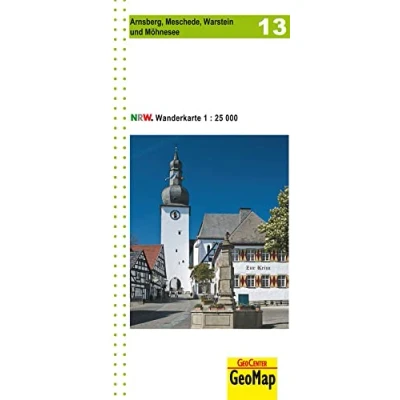 Abbildung von Arnsberg, Meschede, Warstein und Möhnsee Blatt 13, topographische Wanderkarte NRW: 1:25.000 (Geo Map)