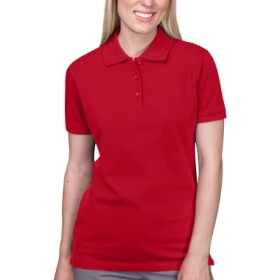 Abbildung von HRM Damen Heavy Stretch Polo, rot, Gr. 3XL I Premium Polo Shirt aus 95% Baumwolle &amp; 5% Elasthan Basic Polohemd bis 40C waschbar Hochwertige nachhaltige Oberteile Workwear