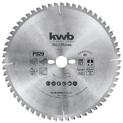 Abbildung von kwb Kreissägeblatt 305 x 30 mm, sehr feiner Schnitt, Sägeblatt geeignet für Arbeitsplatten, Holz und beschichtete Platten