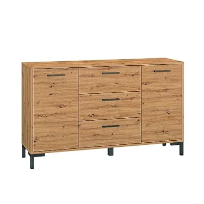 Abbildung von Sideboard Kommode 138 cm in Artisan Eiche Nb., B/H/T ca. 138/83/40