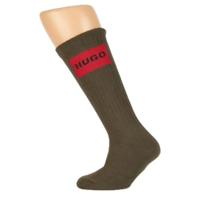 Abbildung von HUGO Socken 2P QS RIB LAB COL CC (Packung, 2 Paar, 2er Pack) mit eingestricktem BOSS Logo
