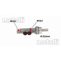Abbildung von METELLI 05 1116 Hauptbremszylinder 22,20mm Aluminium VOLKSWAGEN: GOLF 5 Schrägheck, 6 Variant,