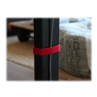 Abbildung von LABEL THE CABLE Klettband rot, gelb, schwarz, blau