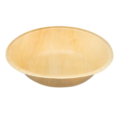 Abbildung von 50 Schalen Palmblatt Schale / Schüssel rund 750ml Ø 19 cm auch als Salatschale geeignet