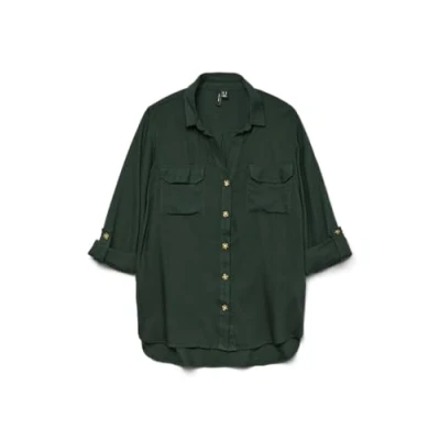 Abbildung von VERO MODA Damen Vmbumpy L/S Shirt New WVN Ga Noos Langarmbluse, Pine Grove,XL
