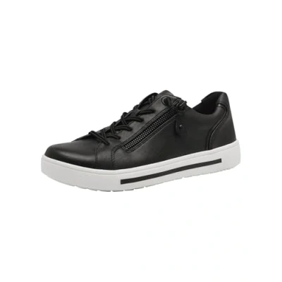 Abbildung von Jana Damen Sneaker flach mit Reißverschluss Vegan, Schwarz (Black), 39 EU