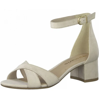 Abbildung von Tamaris Riemensandalette, Damen, Größe: 38, Ivory Schuhe