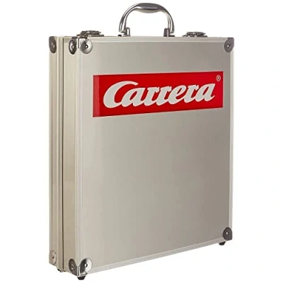 Abbildung von Carrera® Rennbahn Auto Fahrzeugkoffer Modelle im Maßstab 1:32 Aluminium 8 Fächer silber
