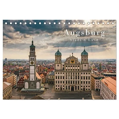 Abbildung von Augsburg Stadt und Land (Tischkalender 2025 DIN A5 quer), CALVENDO Monatskalender