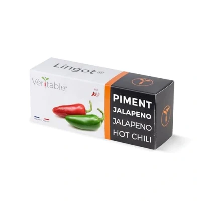 Abbildung von Véritable® Lingot® Jalapeño Chilipeper Kompatibel mit Indoor Garten und Exky® Gebrauchsfertige Nachfüllung Substrat integrierten Samen