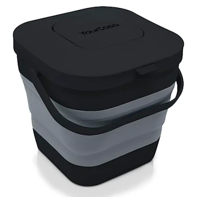Abbildung von YourCasa Biomülleimer YourCasa® Küche klein 4L nachhaltig mit Akivkohlefilter, Fassungsvermögen 4L, nachhaltige Materialien