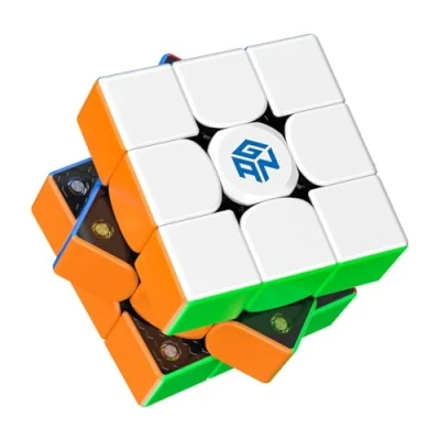 Abbildung von GAN 356M Lite Speed Cube Magnetisch 3x3, Puzzle Magischer Würfel Stickerlos mit Flügelförmige Numerische IPG/GES+/Sichtbarer Magnet, Magic Glatte Geburtstagsgeschenk für Erwachsene und Kinder