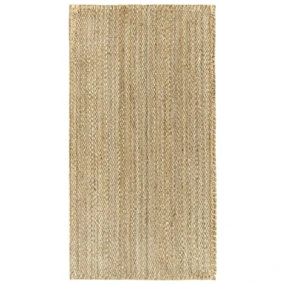 Abbildung von HAMID Jute Teppich, Granada Teppich 100% Natürliche Jutefaser Handgewebt, Weicher und Hohe Festigkeit für Wohnzimmer, Esszimmer, Schlafzimmer, Flurteppich Natürlich (150x80cm)